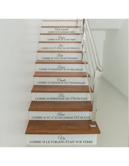 Kit stickers citation escaliers