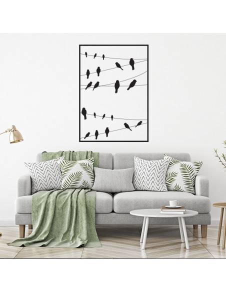 Sticker corde oiseaux encadré