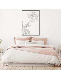 Sticker tige de rose encadré 2