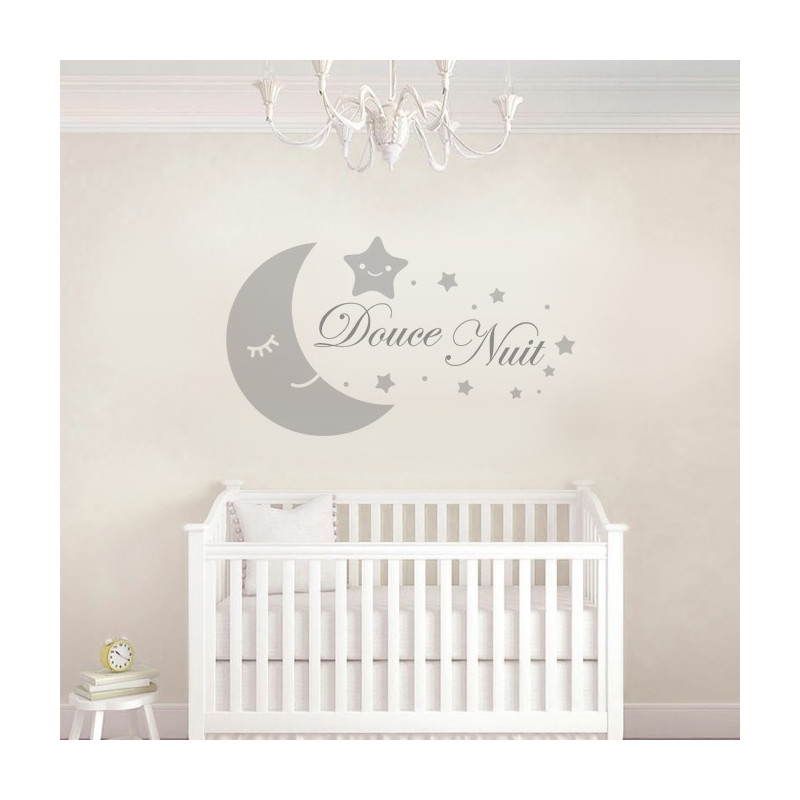 Sticker lune douce nuit