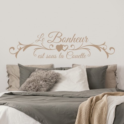 Sticker bonheur est sous la couette