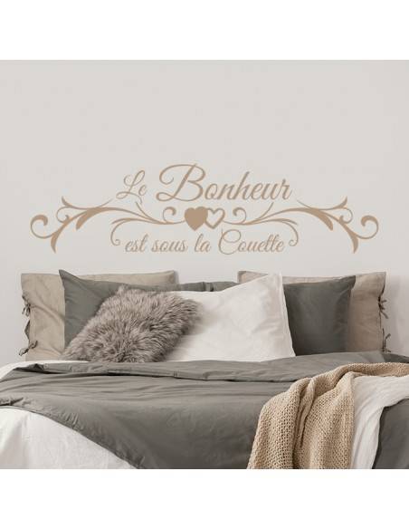 Sticker bonheur est sous la couette