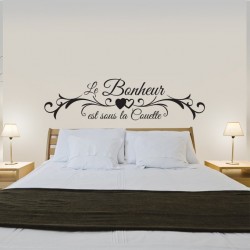 Sticker bonheur est sous la couette