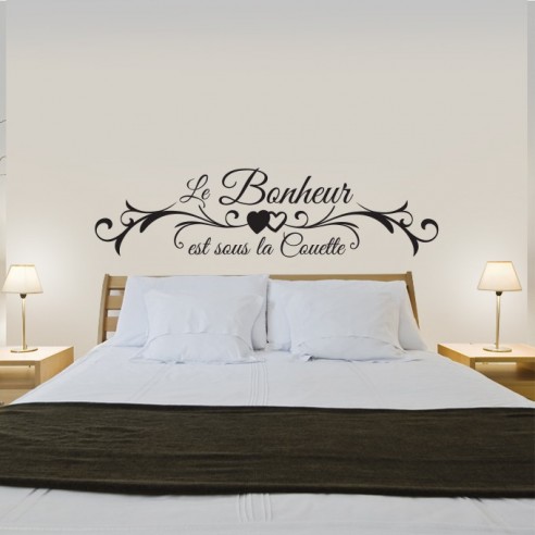 Sticker bonheur est sous la couette