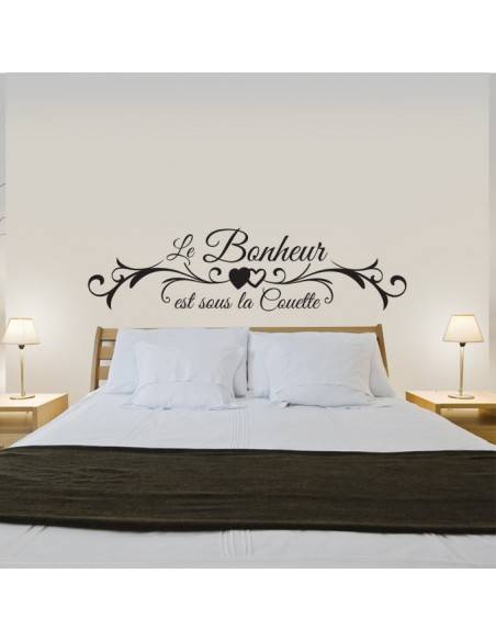 Sticker bonheur est sous la couette