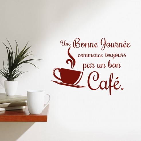 Sticker la journée commence toujours par un bon café