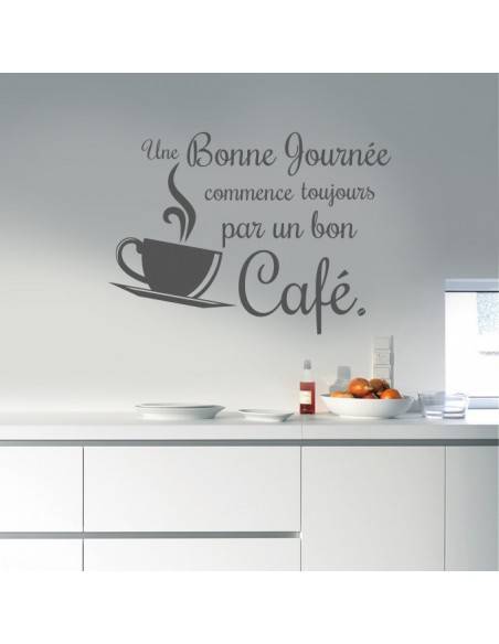 Sticker la journée commence toujours par un bon café