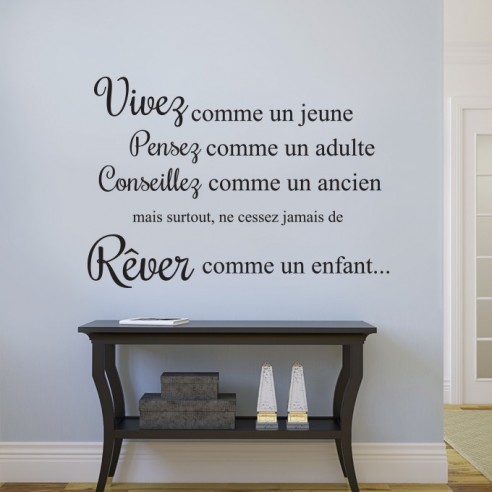 Sticker citation vivez comme un jeune