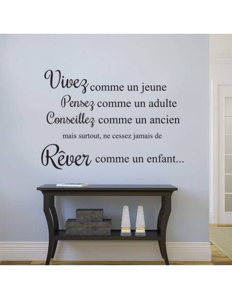 Sticker citation vivez comme un jeune
