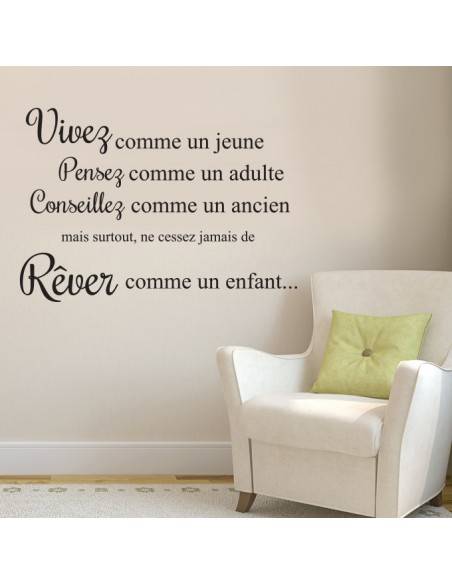 Sticker citation vivez comme un jeune