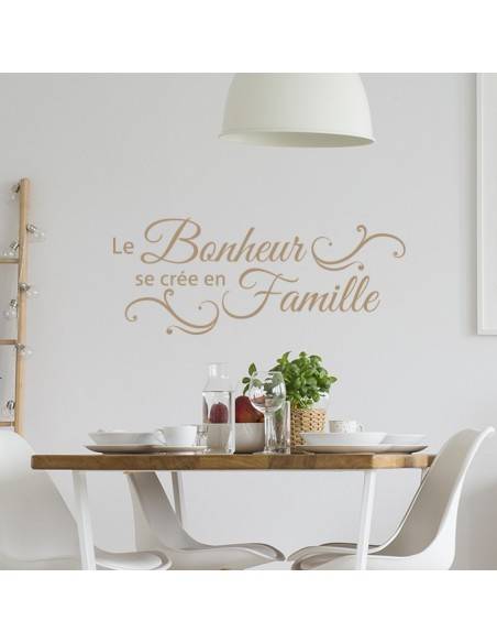 Sticker le bonheur se crée en famille