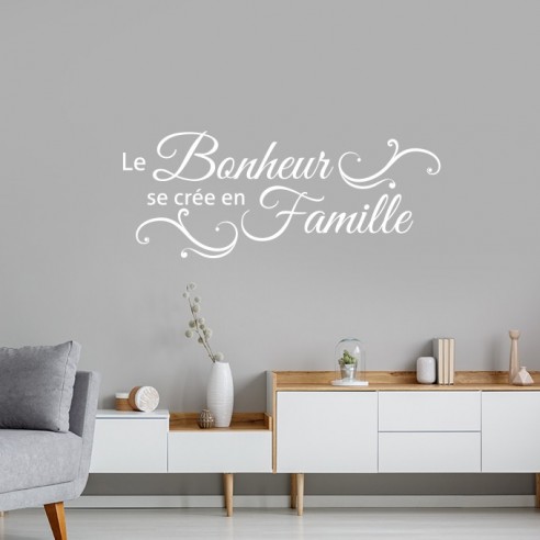 Sticker le bonheur se crée en famille