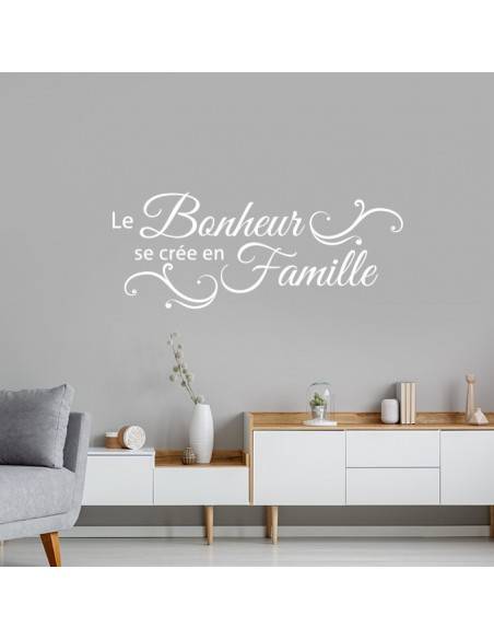 Sticker le bonheur se crée en famille