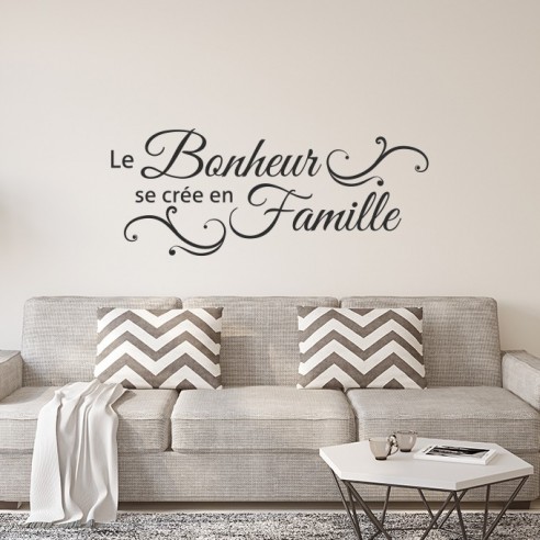 Sticker le bonheur se crée en famille