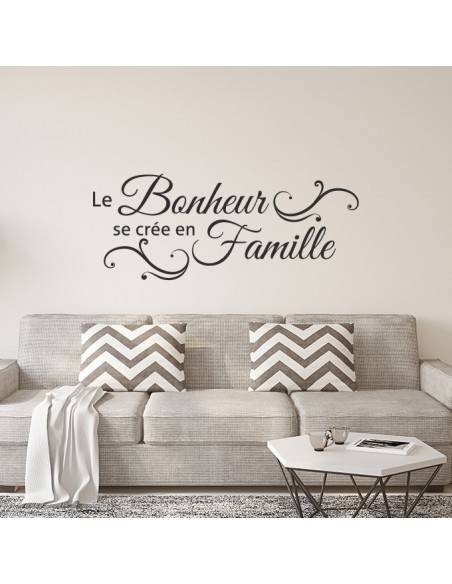 Sticker le bonheur se crée en famille