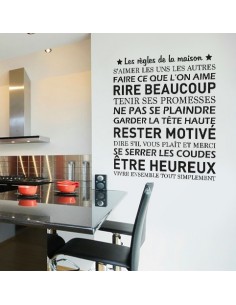 Stickers déco les règles de la maison