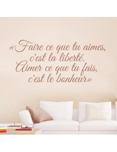 Faire ce que tu aimes...