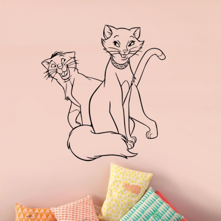 Sticker papa maman les aristochats