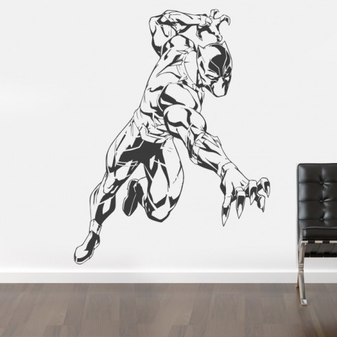 Sticker mural black panther