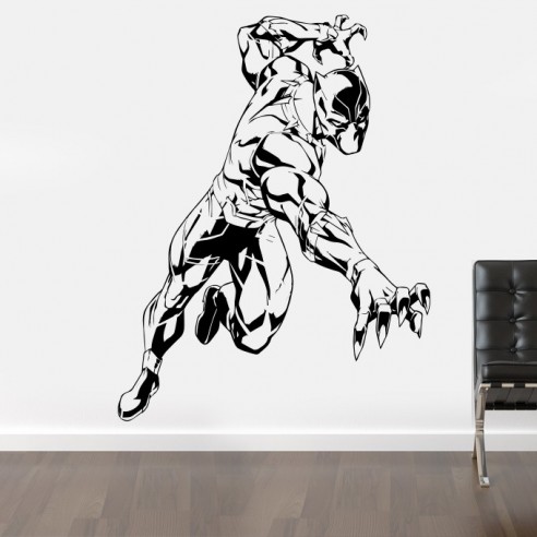 Sticker mural black panther