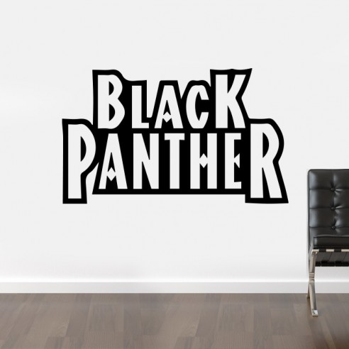 Sticker mural logo black panther