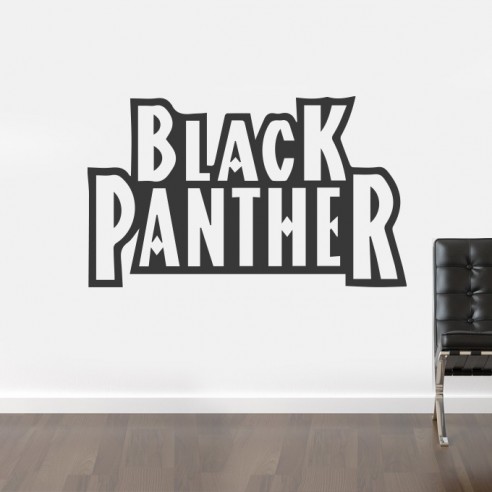 Sticker mural logo black panther