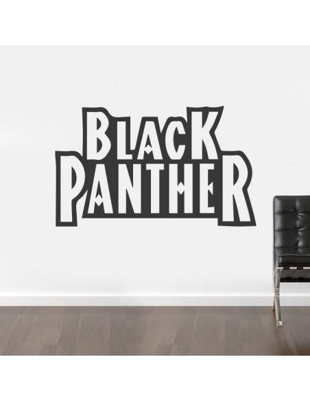 Sticker mural logo black panther