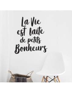 Stickers la vie est faite de petits bonheurs 2