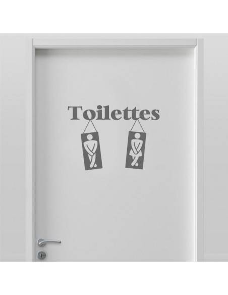 Sticker porte de toilettes