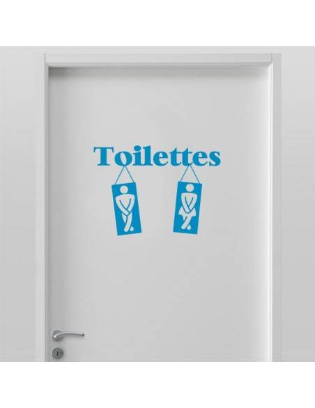 Sticker porte de toilettes