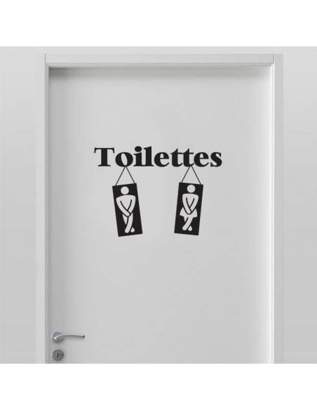 Sticker porte de toilettes