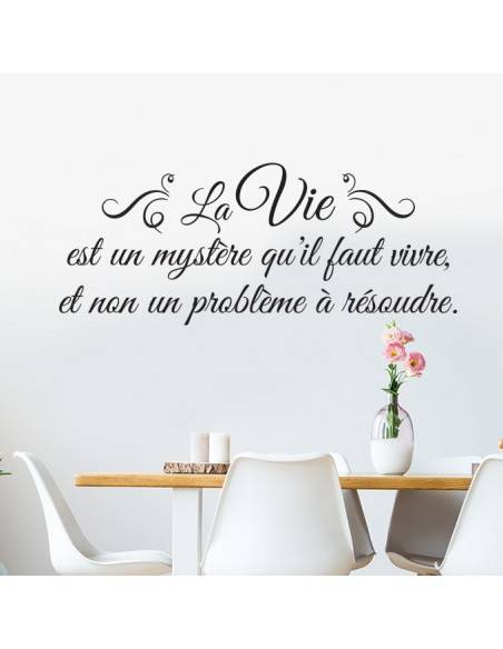 Sticker citation la vie est un mystère
