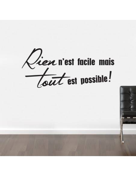Sticker rien n'est facile mais tout est possible
