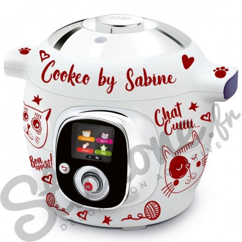 Stickers cookeo chat avec prénom