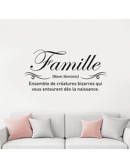 Sticker Citation Famille Definition Stickers Muraux