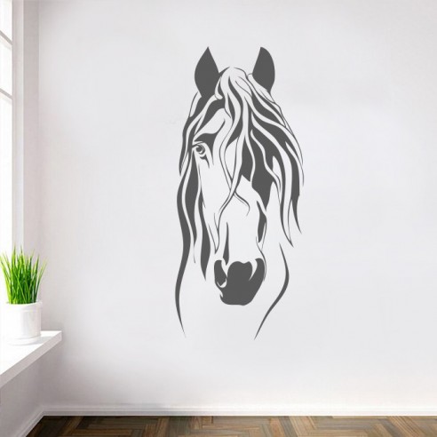 Sticker mural cheval
