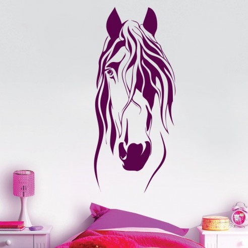 Sticker mural cheval