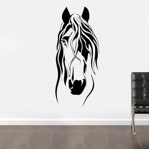 Sticker mural cheval
