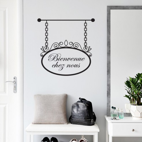 Sticker bienvenue chez nous