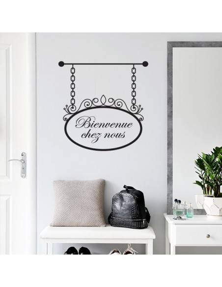 Sticker bienvenue chez nous