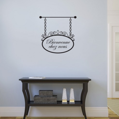 Sticker bienvenue chez nous