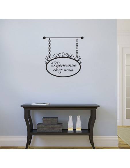 Sticker bienvenue chez nous