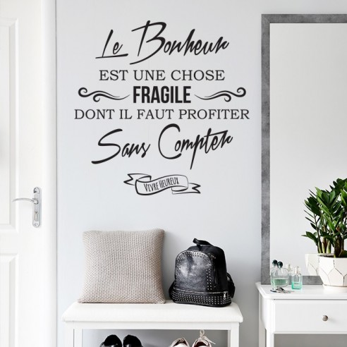 Sticker citation bonheur