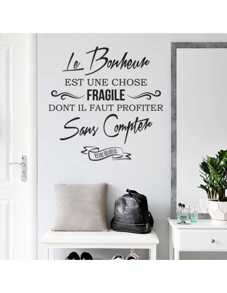 Sticker citation bonheur