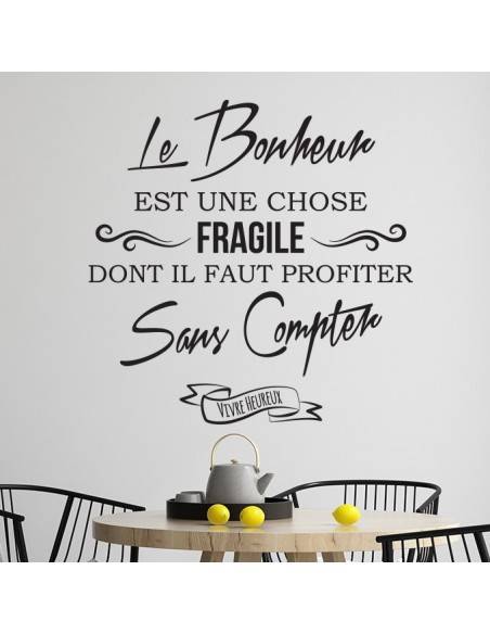 Sticker citation bonheur