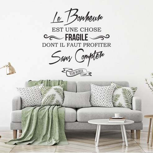 Sticker citation bonheur