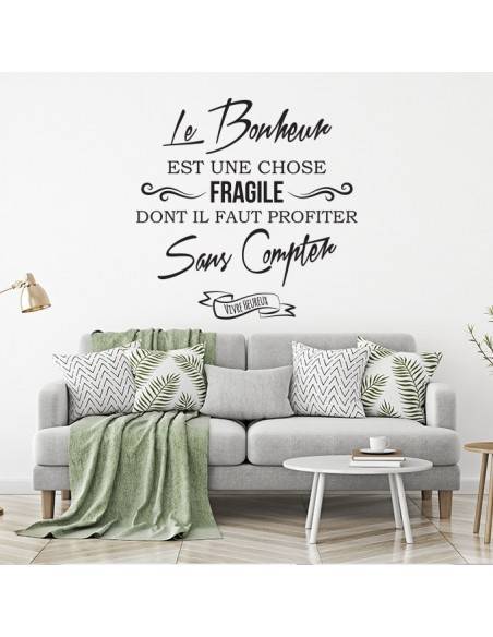 Sticker citation bonheur