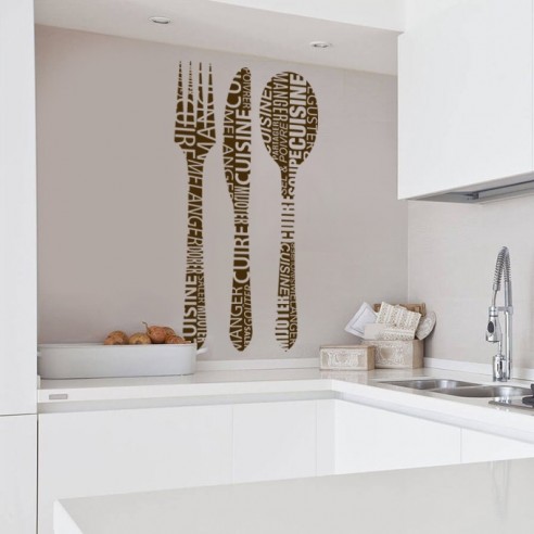 Sticker fourchette, couteau et cuillère