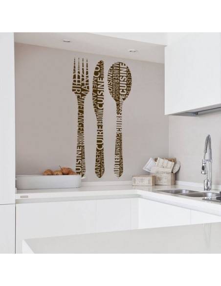 Sticker fourchette, couteau et cuillère