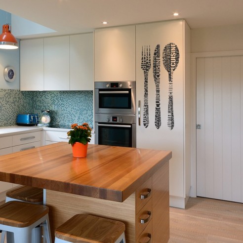 Sticker fourchette, couteau et cuillère